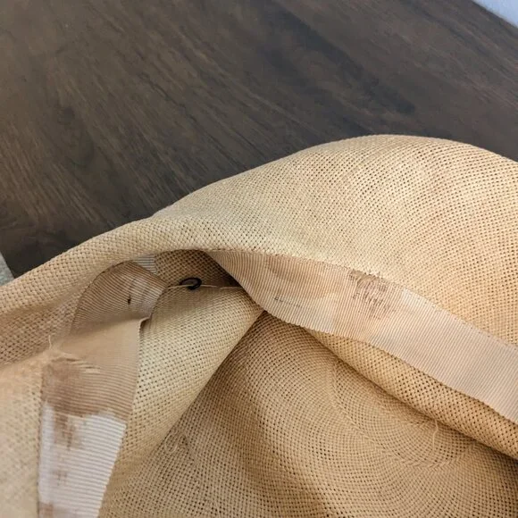 elsie lou originals vintage woven straw bucket hat 1940s 1950s - Picture 5 of 7